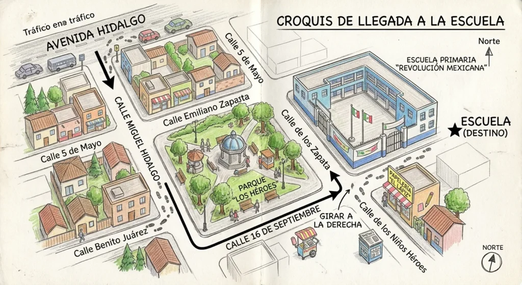 croquis de una escuela