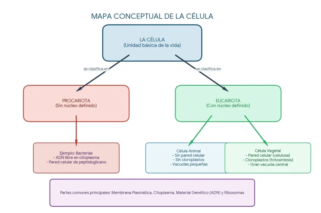 Mapa conceptual de la célula
